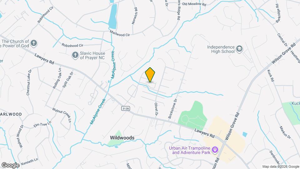 8709 Wandering Creek Way Map and Location Details