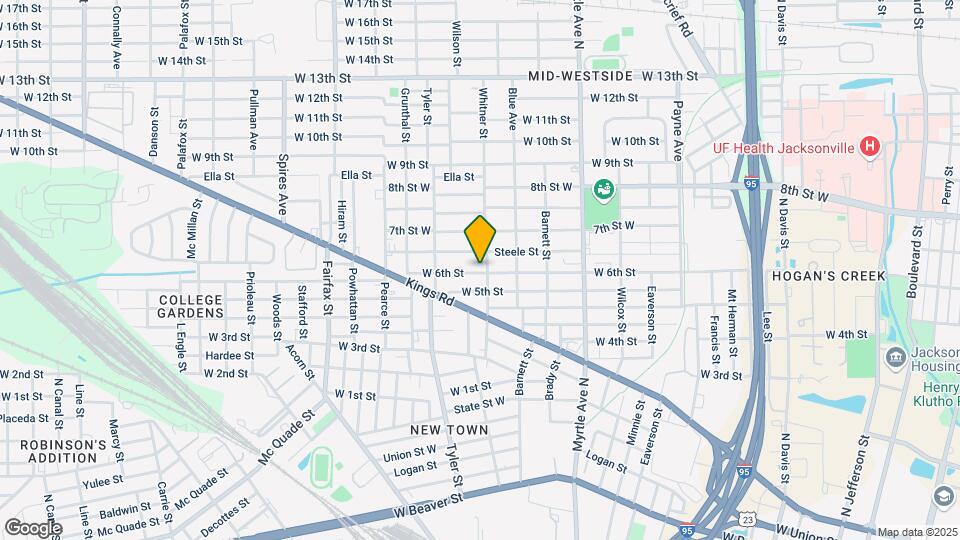 1515 W 6th St, Unit B Map and Location Details
