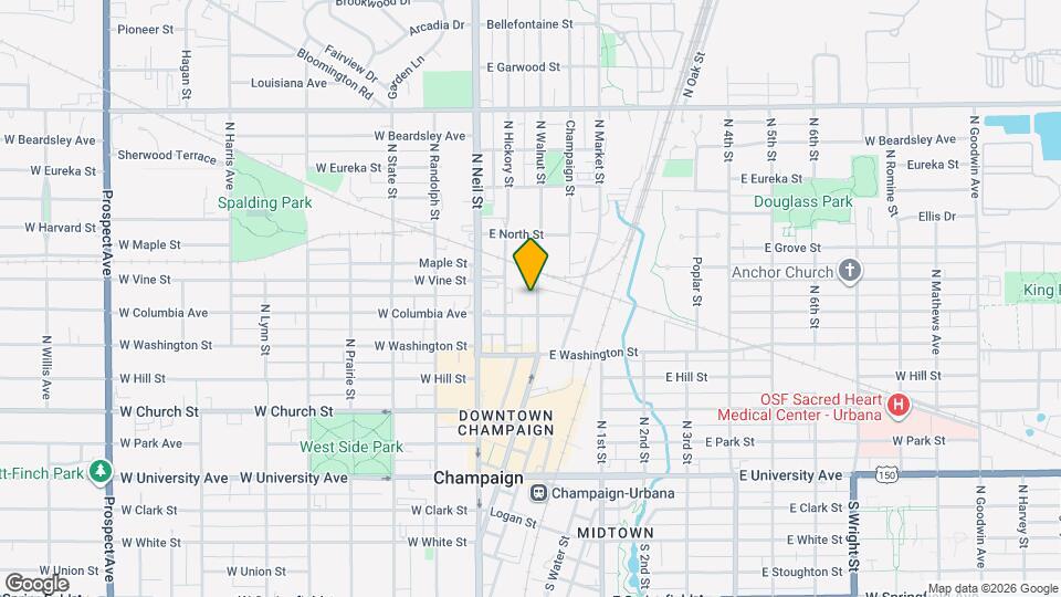 605 N Walnut St, Unit 605 N Walnut apt B Map and Location Details