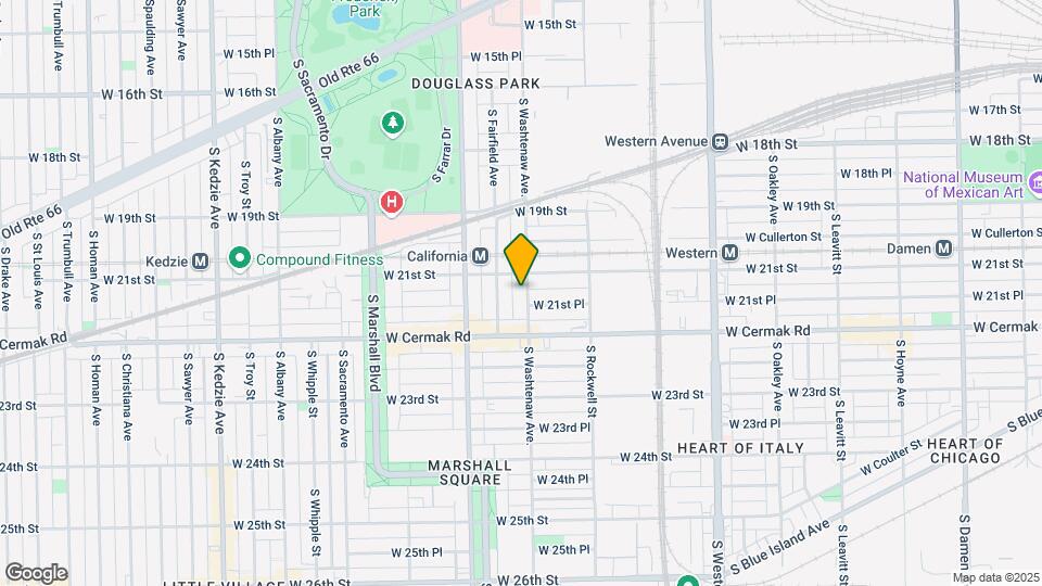 2118 S Washtenaw Ave Mapa y Detalles de la Ubicación