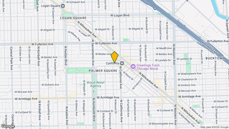 2824 W Palmer St, Unit A03W Map and Location Details