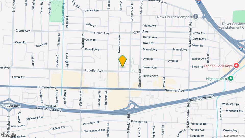 4552 Tutwiler Ave Map and Location Details