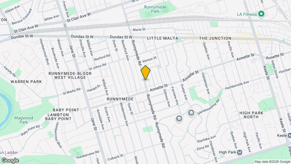 531 Runnymede Rd Map and Location Details