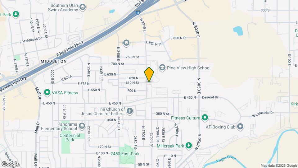 604 N 2720 E Map and Location Details