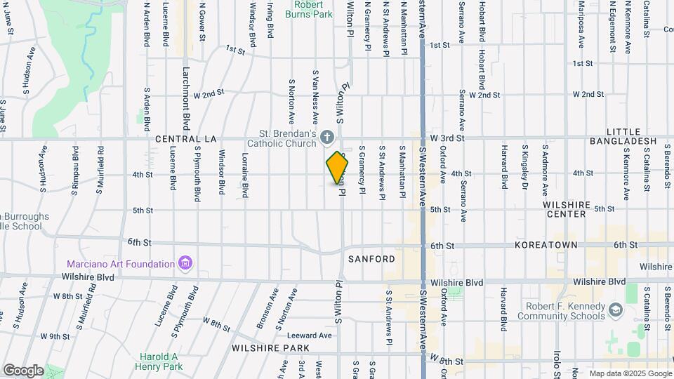 421 S Wilton Pl Map and Location Details