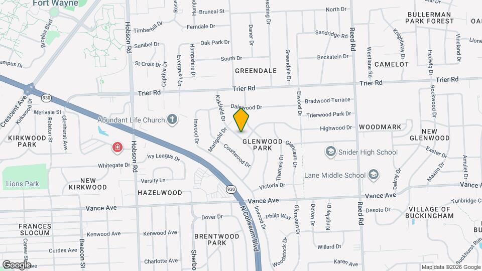 3608 Kirkfield Dr Map and Location Details