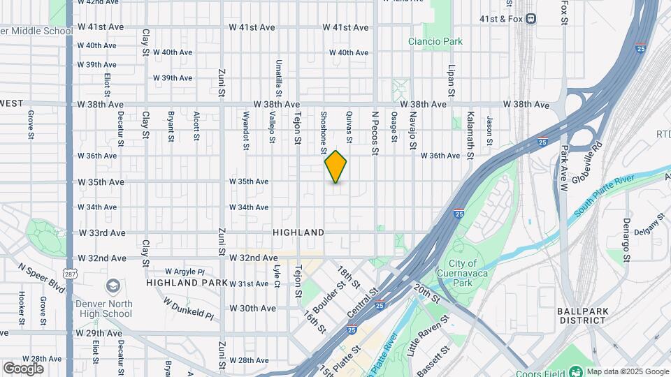 1830 W 35th Ave Map and Location Details