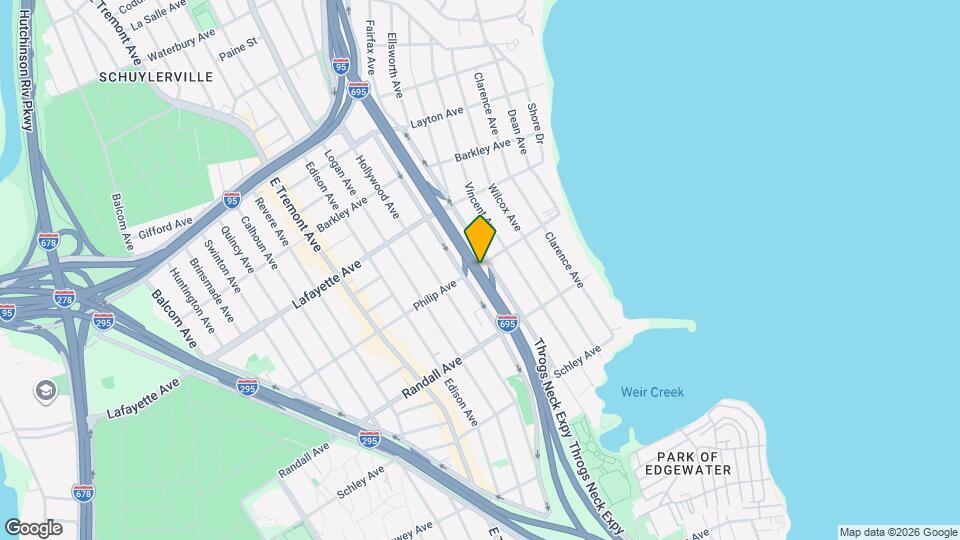 854 Throgs Neck Expy, Unit 1 Map and Location Details