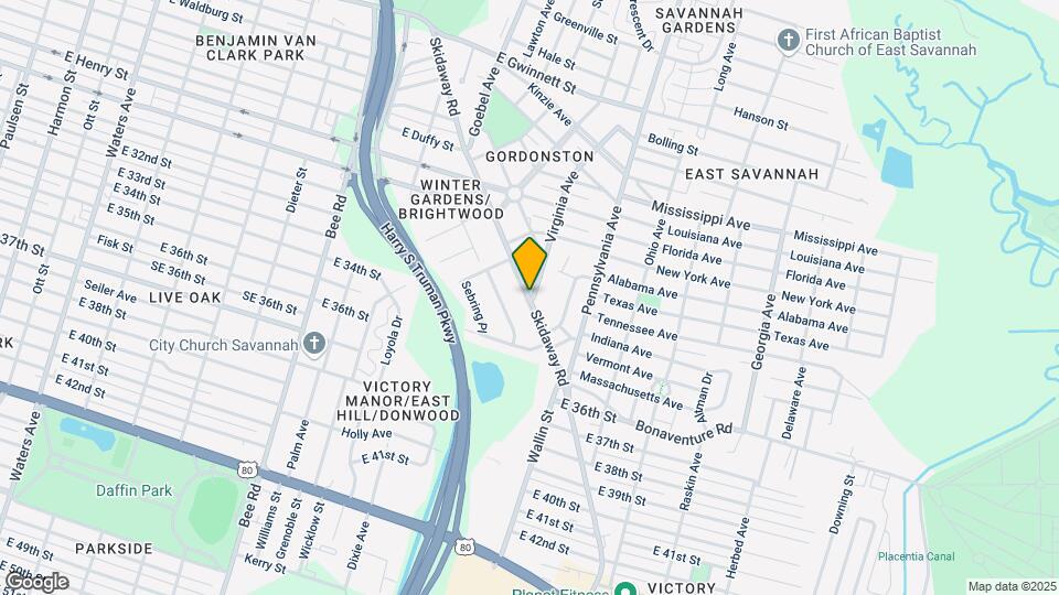 1922 Skidaway Rd, Unit 1 Map and Location Details
