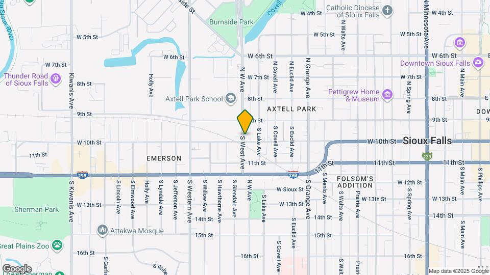 1420 W 10th St Map and Location Details