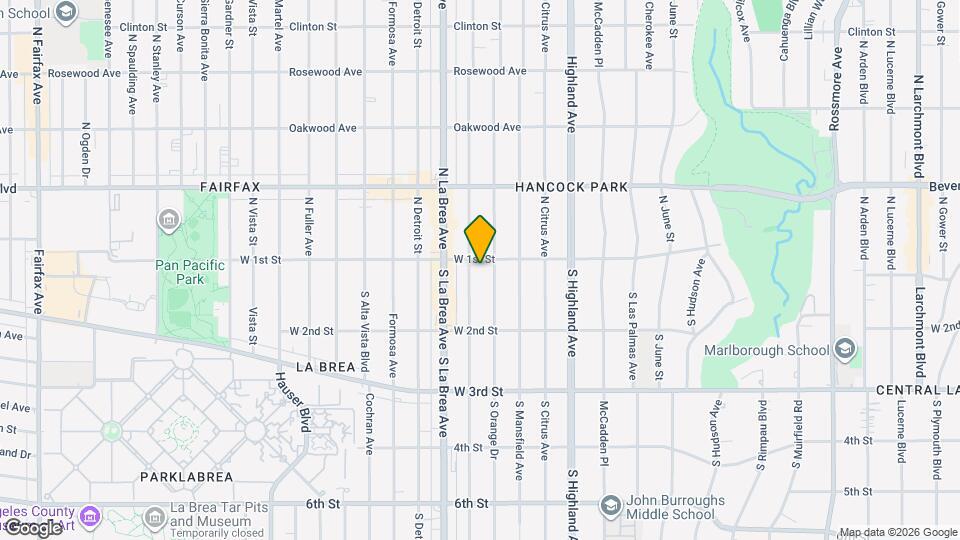 112 S Sycamore Ave Map and Location Details