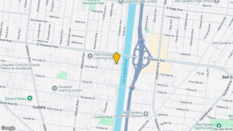 5305 Live Oak St Map and Location Details