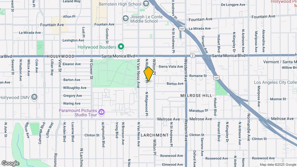 912 N Ridgewood Pl Map and Location Details