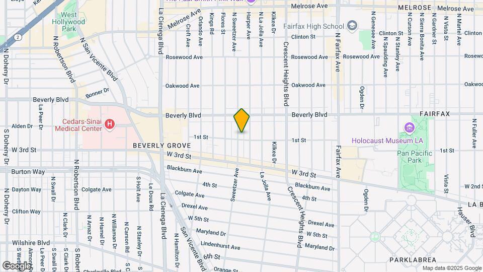 106 N Sweetzer Ave Map and Location Details