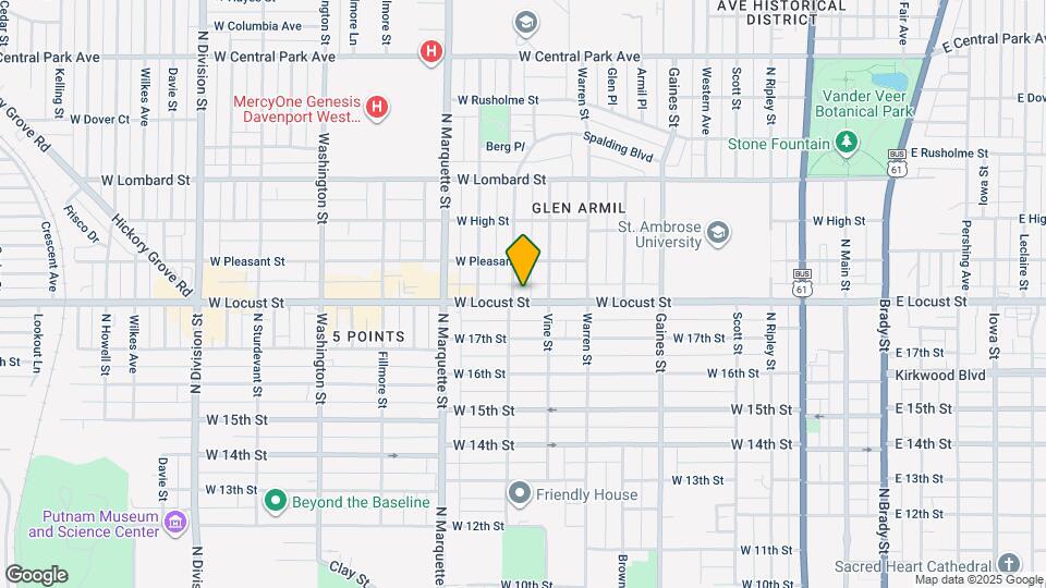 1026 W Locust St Map and Location Details