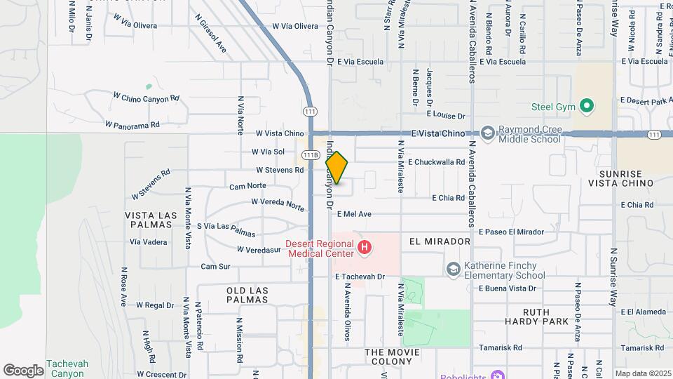 1380 N Indian Canyon Dr Map and Location Details