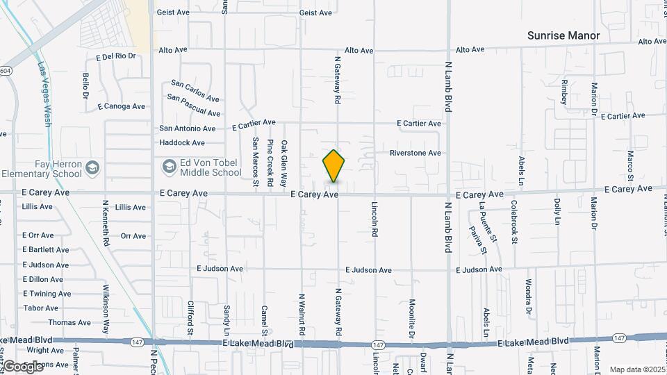 3990 E Carey Ave Map and Location Details