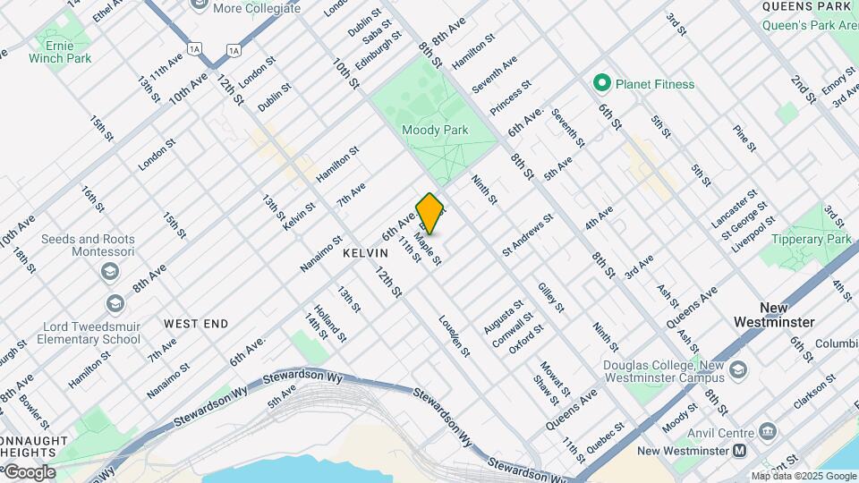 1021 Howay St Map and Location Details