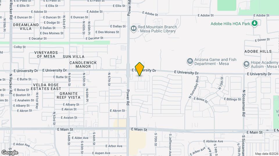 6850 E Butte St Map and Location Details