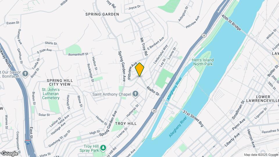 1825 Rialto St Map and Location Details