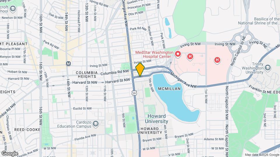 606 Harvard St NW Mapa y Detalles de la Ubicación