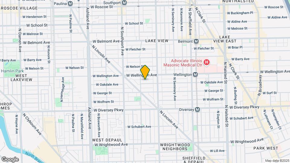 1244 W Oakdale Ave, Unit 1 Map and Location Details
