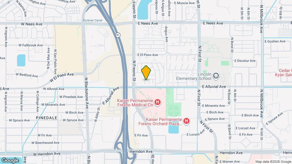 336 E Alluvial Ave Map and Location Details