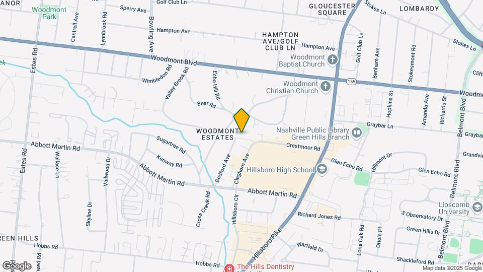 2411 Crestmoor Rd Map and Location Details