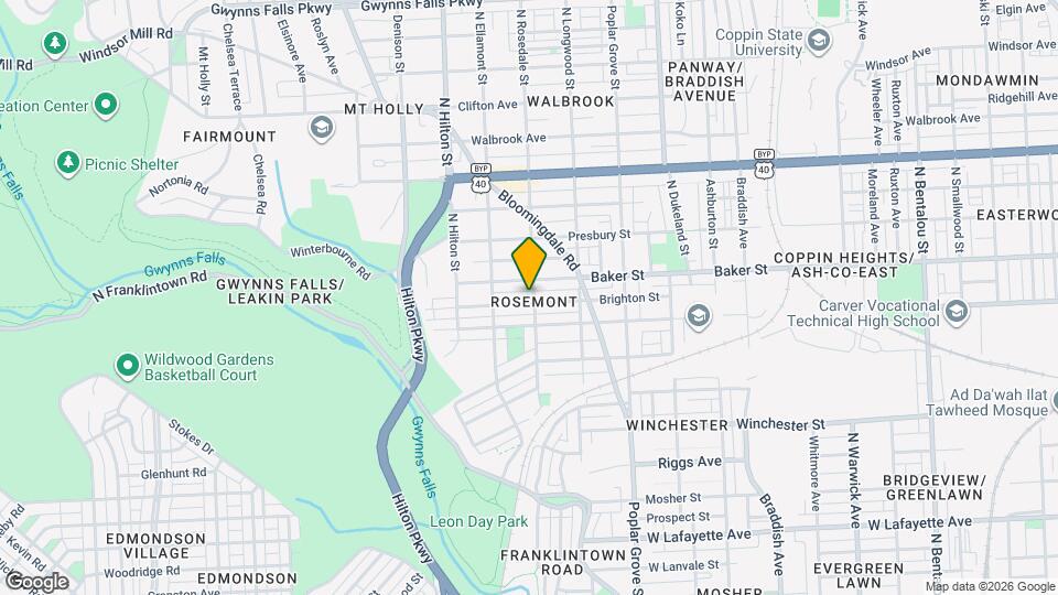 1524 N Rosedale St Mapa y Detalles de la Ubicación