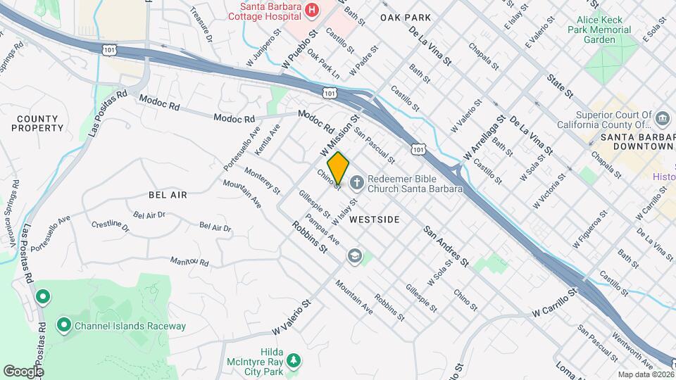 1821 Chino St, Unit A Map and Location Details