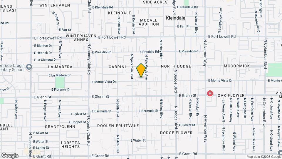 3441-3445 3449 E. Monte Vista Map and Location Details