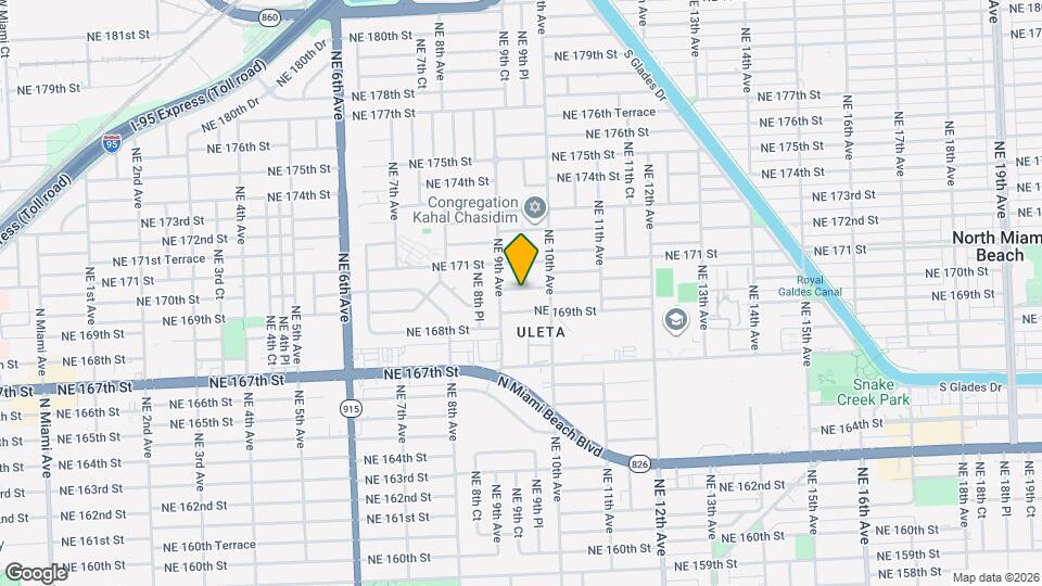 940 NE 170th St Map and Location Details