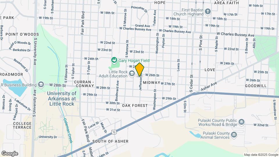 2616 Jefferson St Map and Location Details