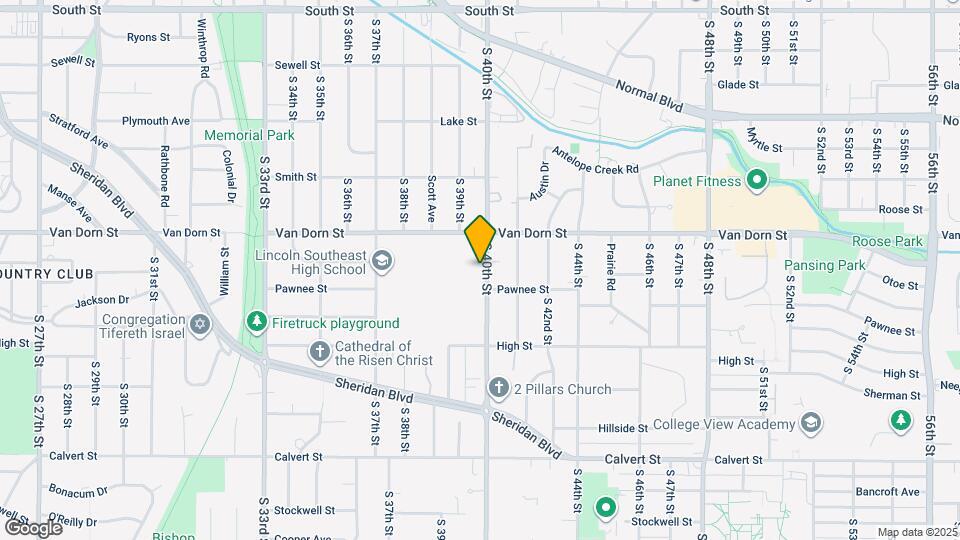 2925 S 40th St Map and Location Details