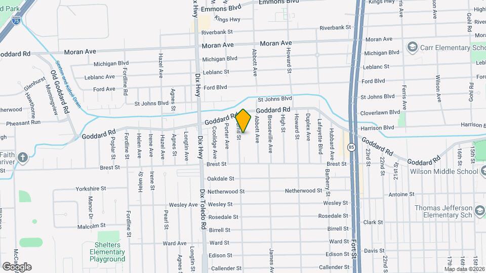 4163 Burns Ave Mapa y Detalles de la Ubicación
