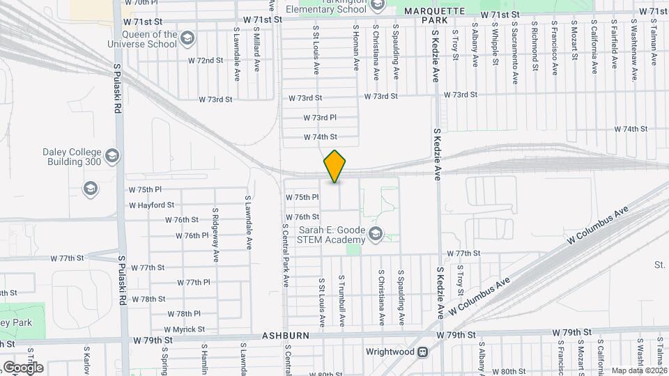 7514 S Trumbull Ave Map and Location Details