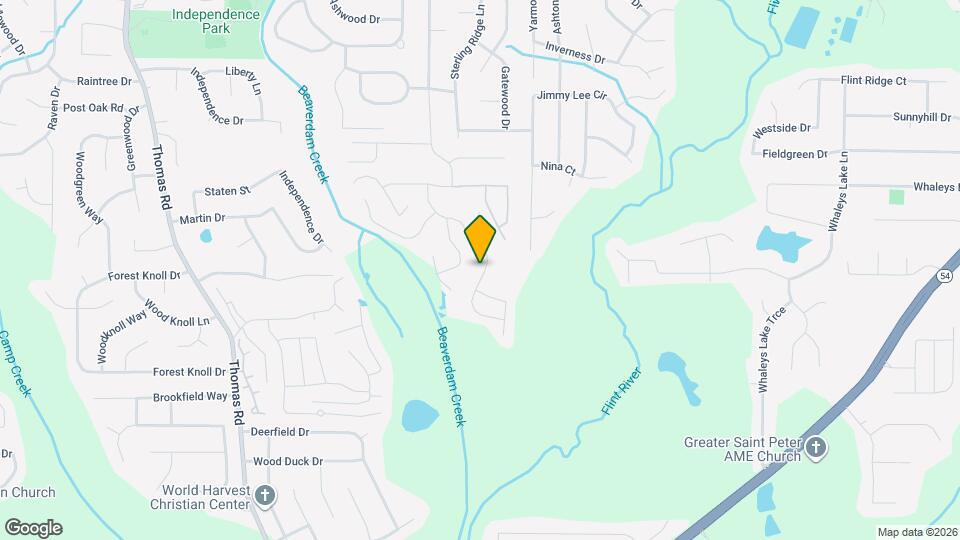 102 Inverness Trce Mapa y Detalles de la Ubicación