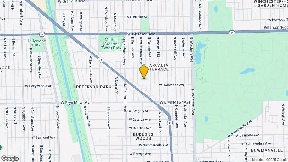 5717 N Washtenaw Ave Map and Location Details