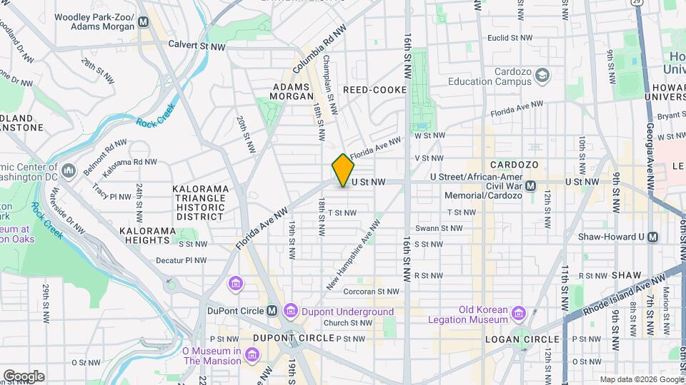 1753 Willard St NW Map and Location Details