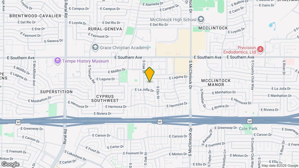 3520 S Poplar St Map and Location Details