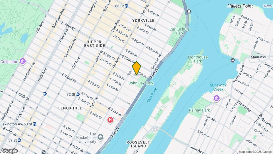 509 E 77th St Map and Location Details