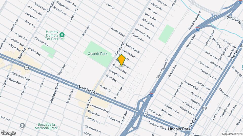 1862 Warwick Ave Map and Location Details