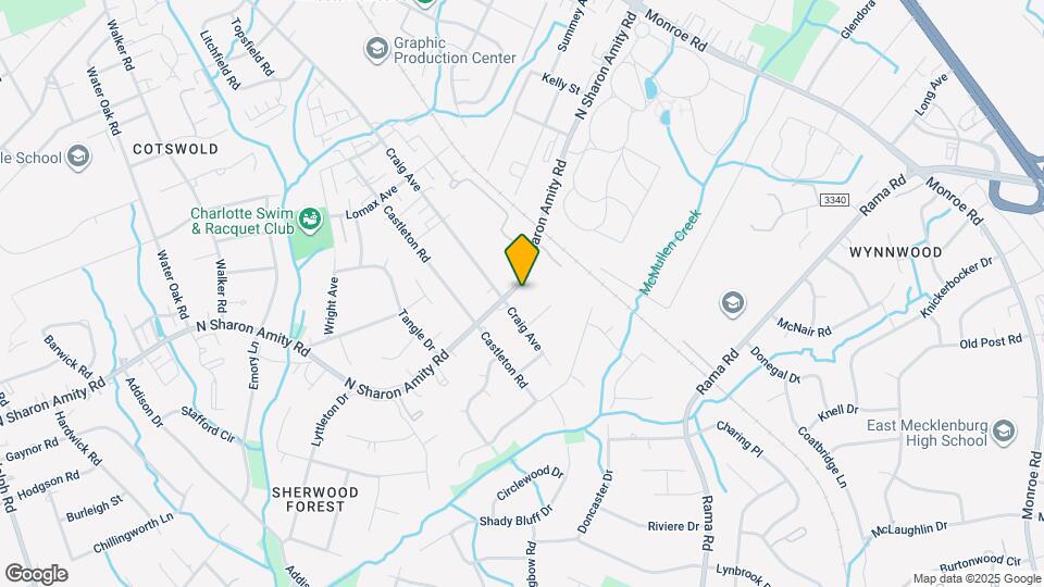 1412 N Sharon Amity Rd Map and Location Details