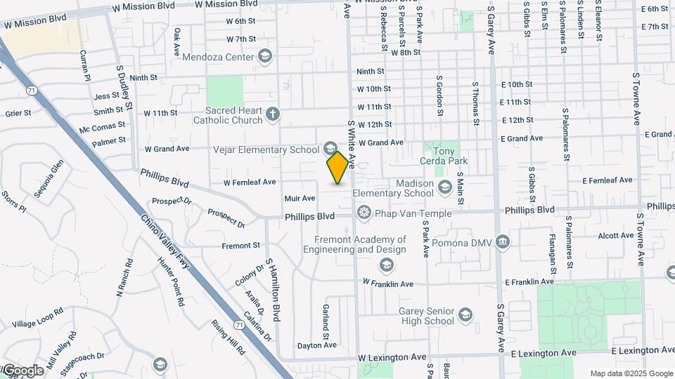 1425 S White Ave, Unit B Map and Location Details