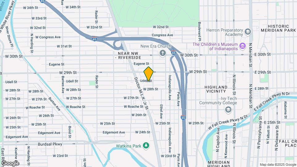 615 Udell St Map and Location Details
