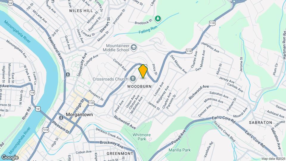 929 Union Ave Map and Location Details