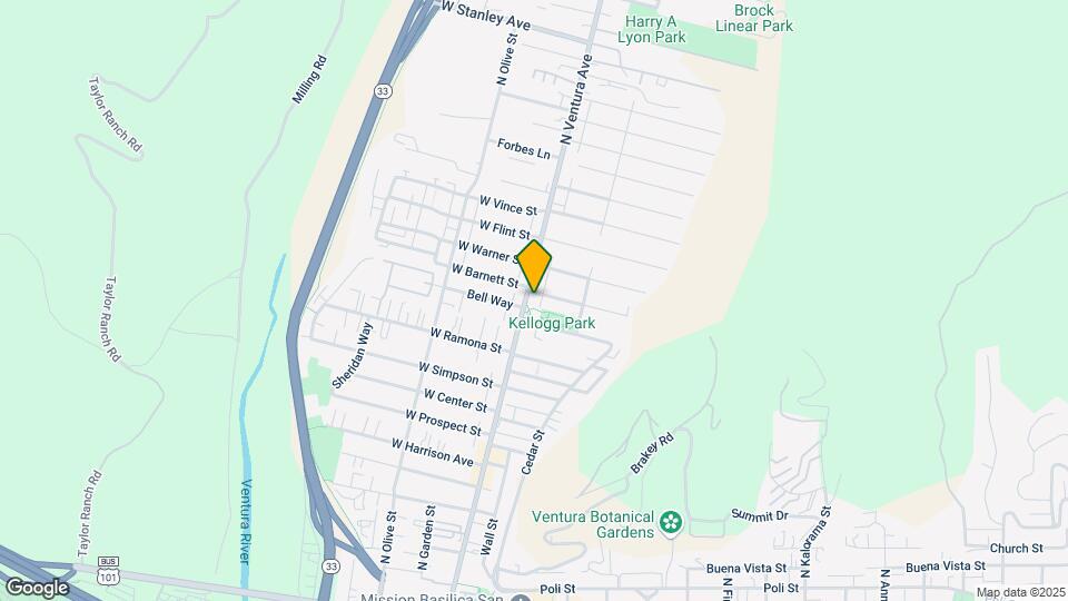 852 N Ventura Ave Mapa y Detalles de la Ubicación