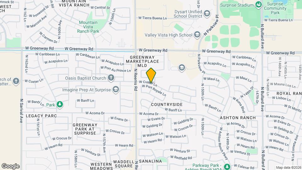 15436 W Port Royale Ln Map and Location Details