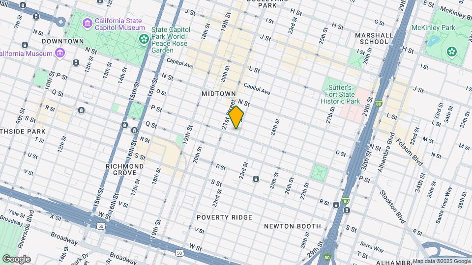 2125 P St Mapa y Detalles de la Ubicación