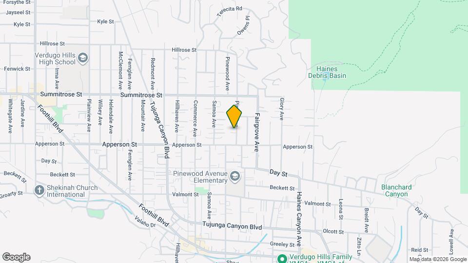 10337 Pinyon Ave Map and Location Details
